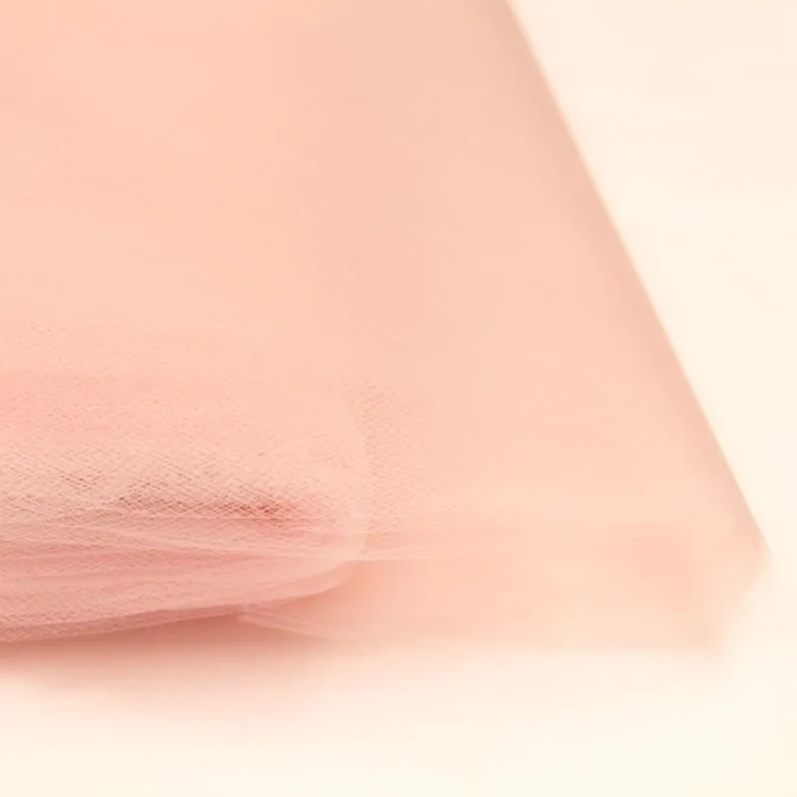 Tulle uni rose layette