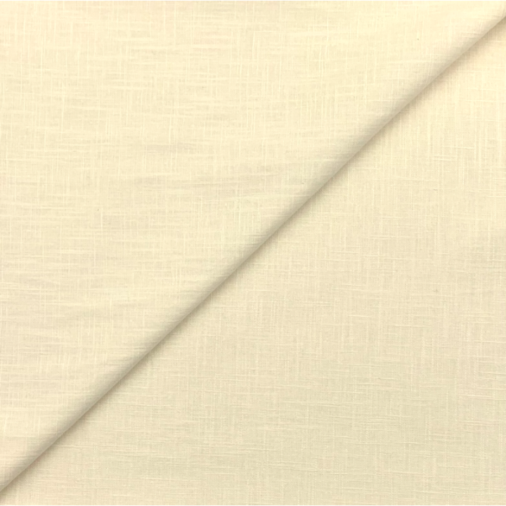 Tissu Lin Uni Écru – 100 % Lin Naturel