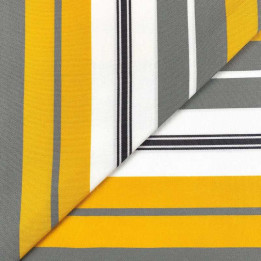 Toile de transat chaise longue jaune blanc gris