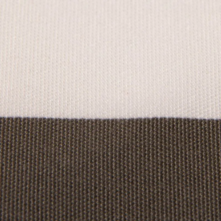 Tissu PLAYA RAYURES 5/5 BLANC / TAUPE 43 CM