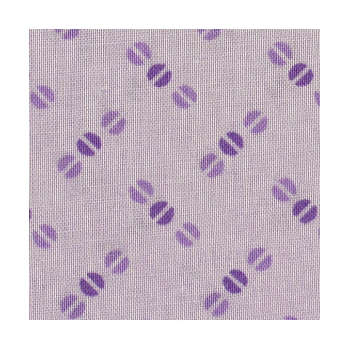 Tissu coton patchwork trio de pois violet