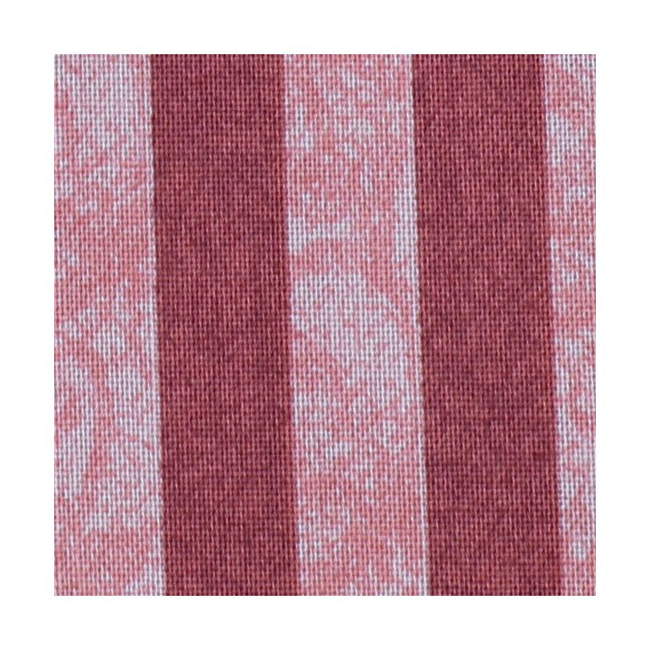 Tissu coton patchwork rayures fraise et rose clair