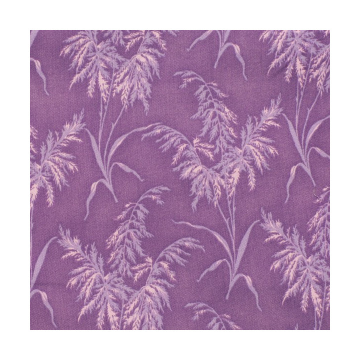 Tissu coton patchwork branche améthyste
