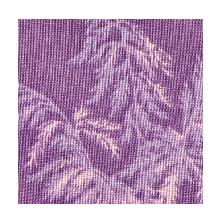 Tissu coton patchwork branche améthyste