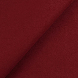 Coupon tissu caban bordeaux uni – Drap de laine pour manteau – Moline
