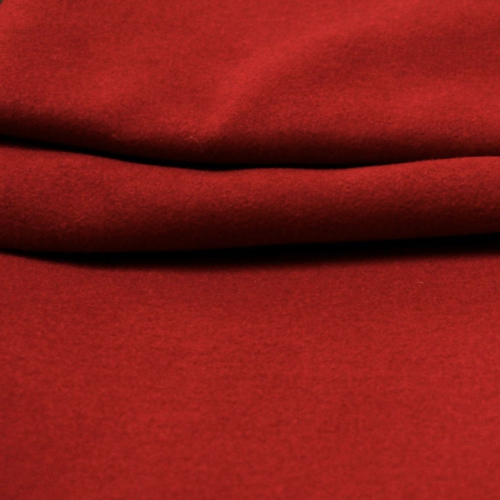 Coupon tissu caban uni rouge – Idéal manteau