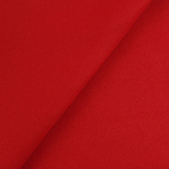 Coupon tissu caban uni rouge – Idéal manteau