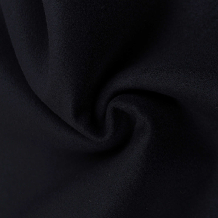 Tissu Caban Noir Uni – Idéal pour Manteaux et Vêtements Chauds
