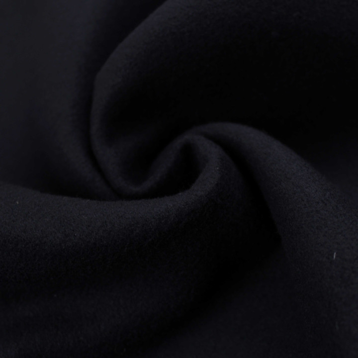 Tissu Caban Noir Uni – Idéal pour Manteaux et Vêtements Chauds