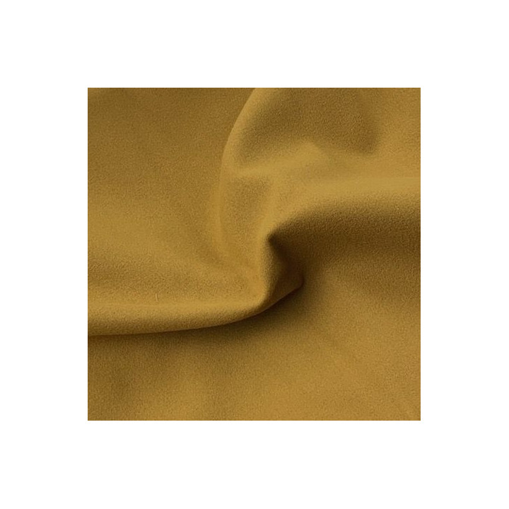 Tissu Caban uni de couleur orange moutarde
