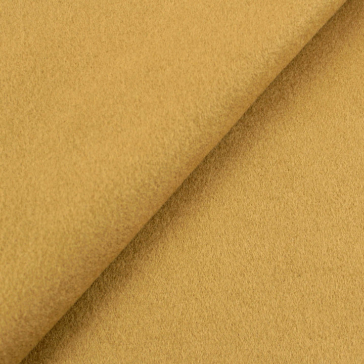 Tissu Caban uni de couleur orange moutarde