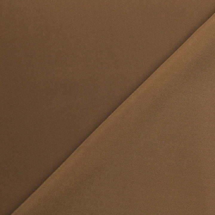 Tissu Crêpe de soie uni de couleur taupe