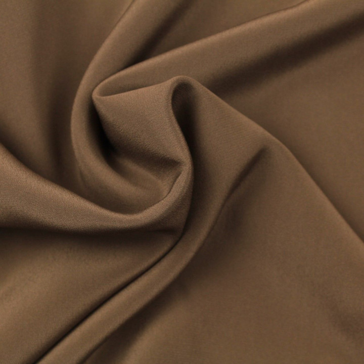 Tissu Crêpe de soie uni de couleur taupe