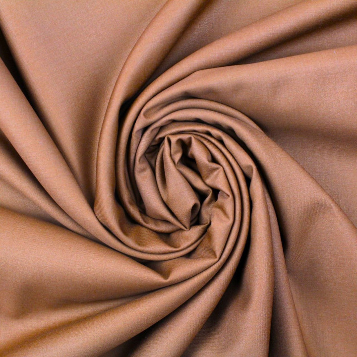 Tissu costume marron acajou super 110