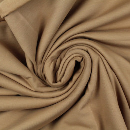 Tissu jersey coton uni marron auburn