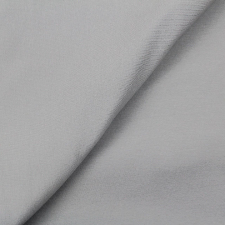 Tissu jersey coton uni gris