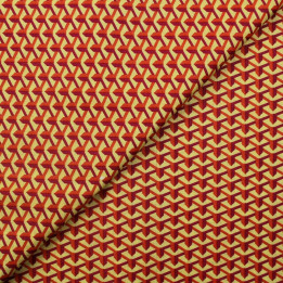 Tissu coton jaune imprimé géométrique – coupon de 3 m | Moline