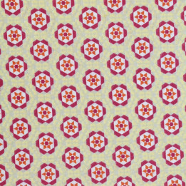 Tissu coton gris imprimé géométrique