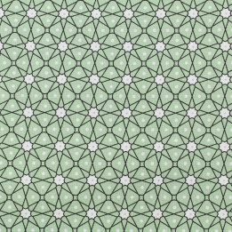 Tissu coton vert clair imprimé géométrique
