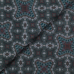 Tissu coton noir imprimé géométrique