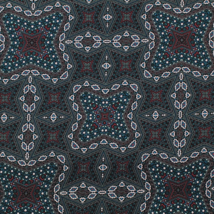 Tissu coton noir imprimé géométrique