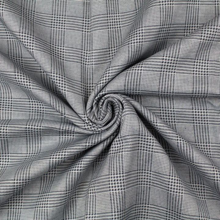 Tissu écossais noir et blanc