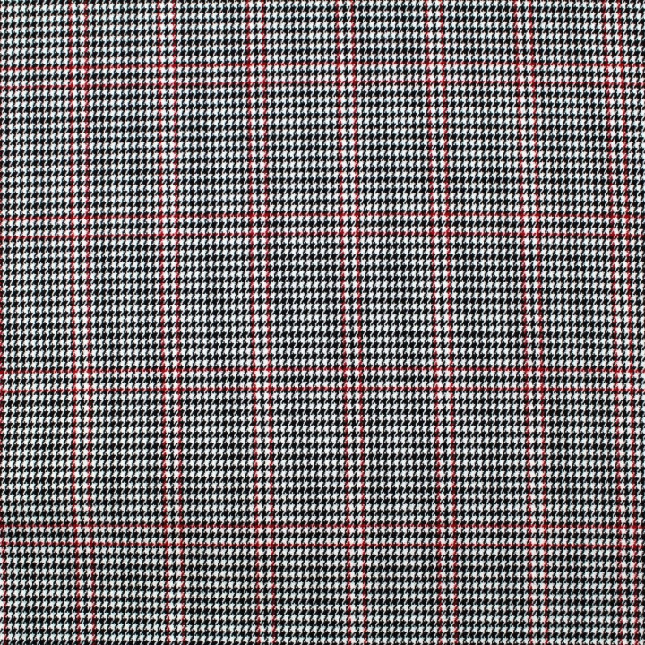 Tissu écossais noir, blanc et rouge