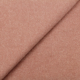 Tissu jersey côtelé rose dragée – coupon de 3 m | Moline