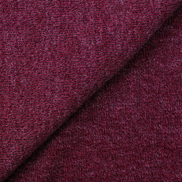 Tissu jersey côtelé prune