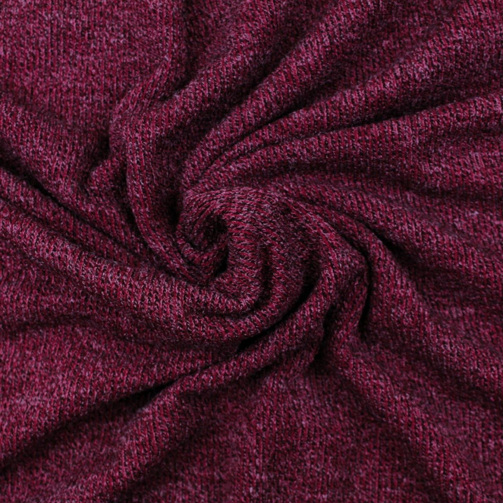 Tissu jersey côtelé prune