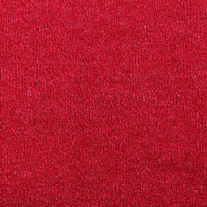 Tissu jersey côtelé rouge