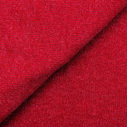 Tissu jersey côtelé rouge – coupon de 3 m | Moline