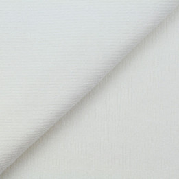 Tissu jersey côtelé blanc – coupon de 3 m | Moline