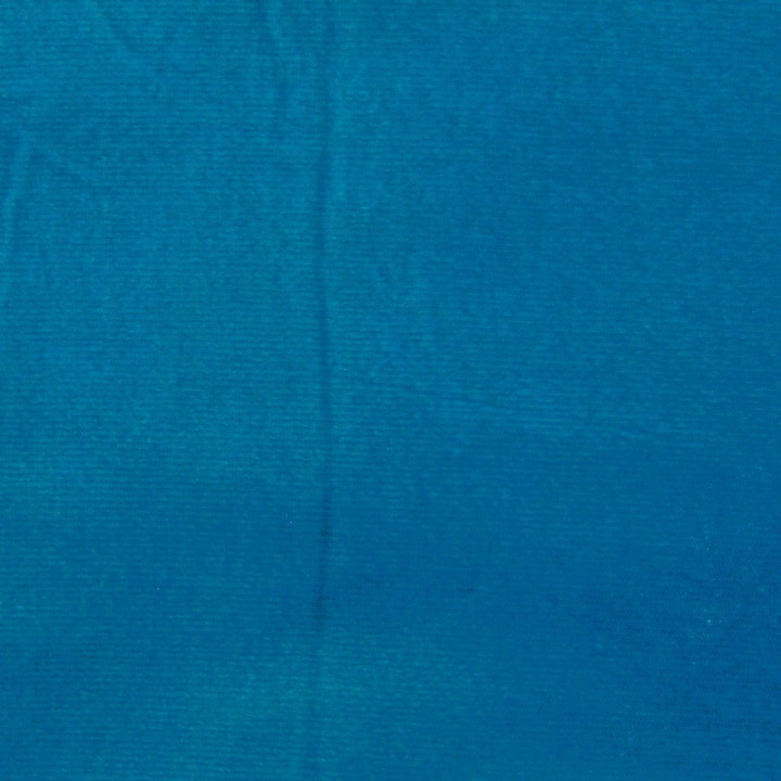 Tissu velours polyester bleu céleste