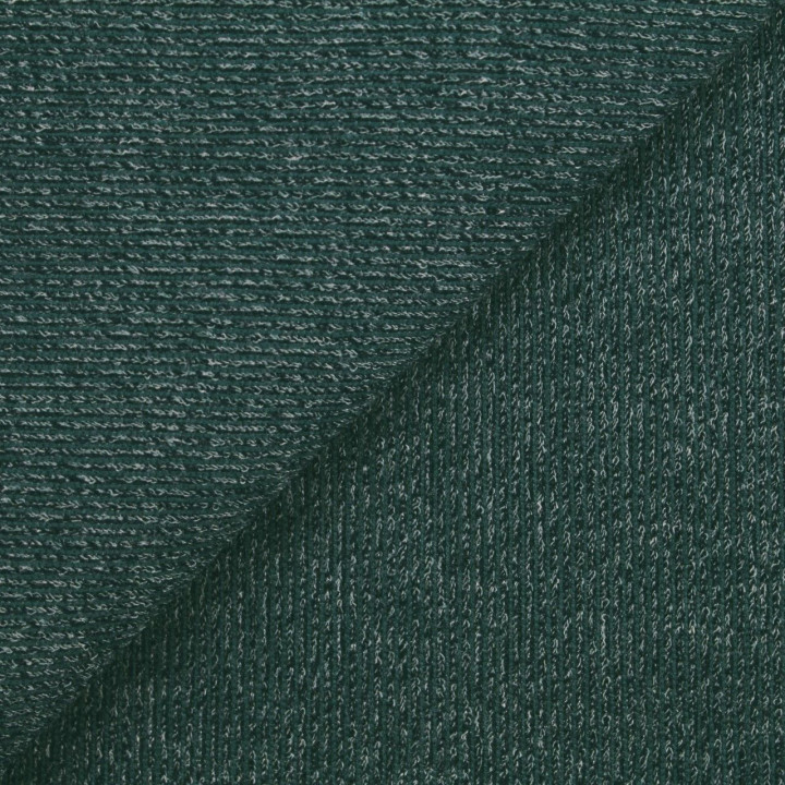 Tissu jersey côtelé vert
