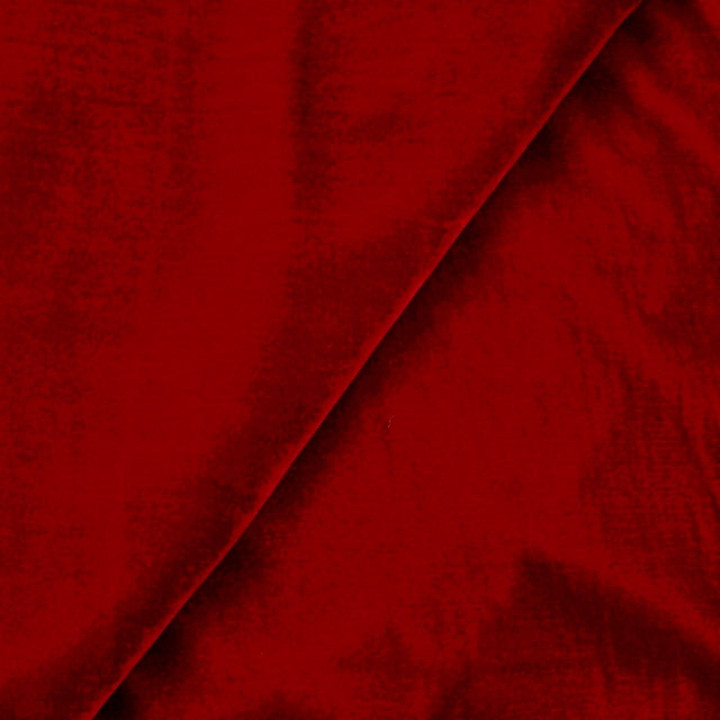 Tissu Velours Polyester Rouge