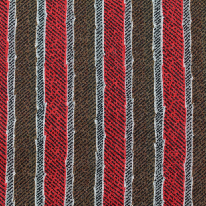 Tissus couture polyester imprimé rayures