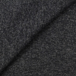 Tissu jersey polyester chiné bleu nuit