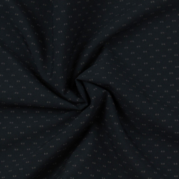 Tissus couture polyester bleu marine imprimé géométrique