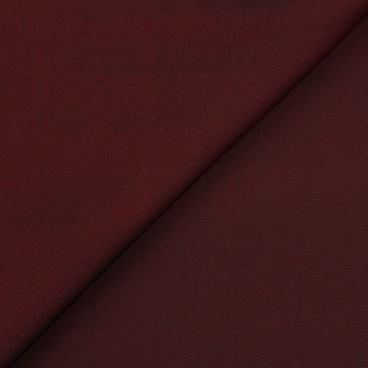 Tissus crêpe de polyester bordeaux double face rouge