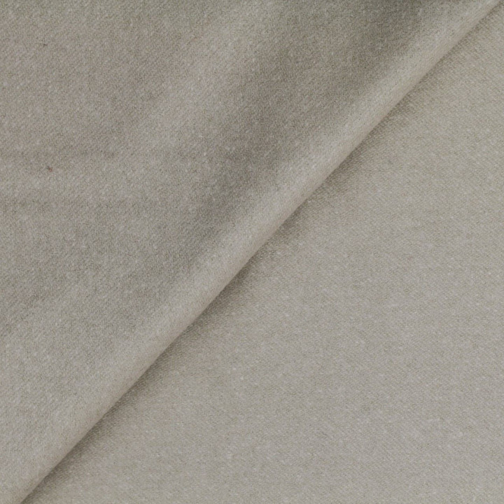 Tissus laine cachemire uni vanille