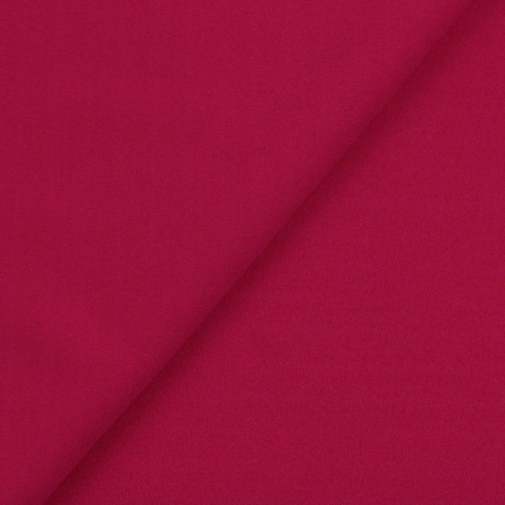 Tissus crêpe de polyester uni fuchsia