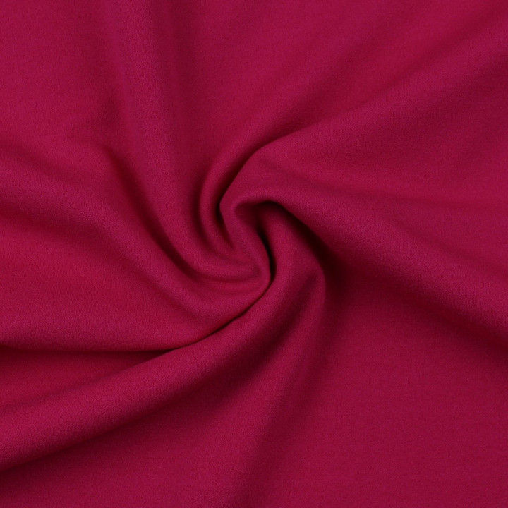 Tissus crêpe de polyester uni fuchsia