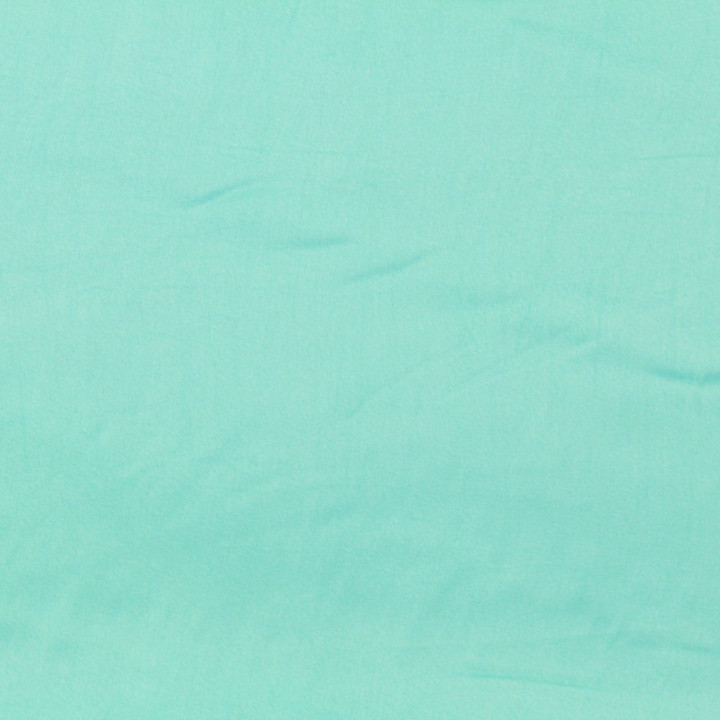 Tissus satin polyester bleu mers du sud - Toucher soie
