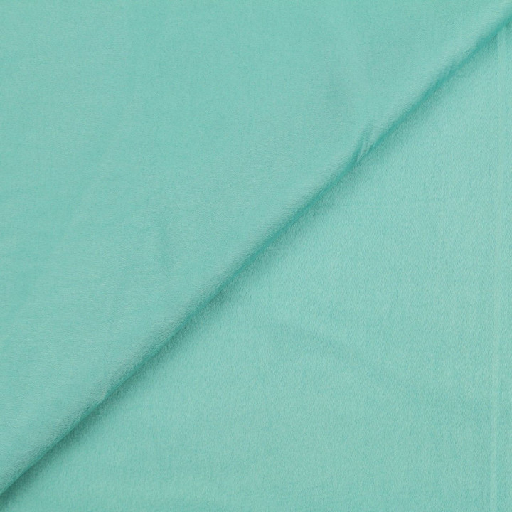 Tissus satin polyester bleu mers du sud - Toucher soie
