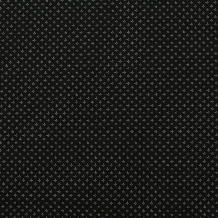 Tissus couture polyester noir imprimé géométrique