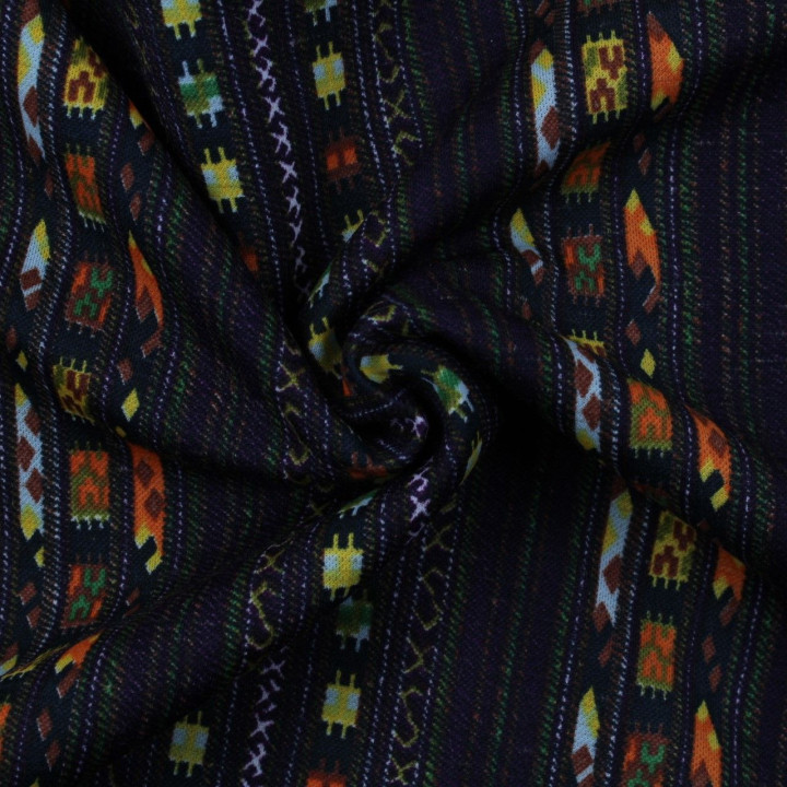 Tissus couture polyester violet imprimé géométrique