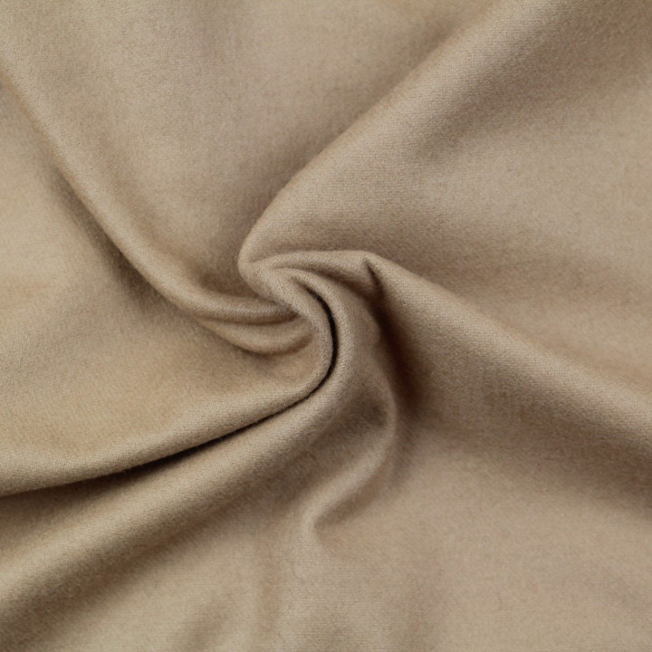 Tissus laine cachemire uni camel
