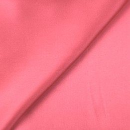 Tissu satin de soie uni corail