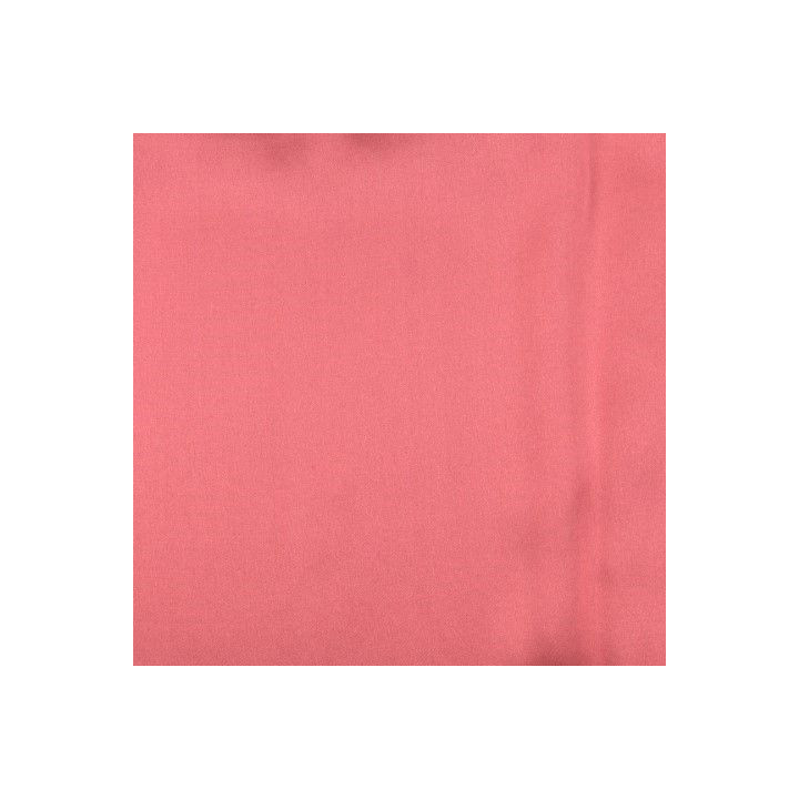 Tissu satin de soie uni corail